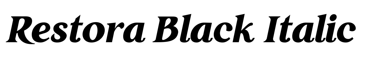 Restora Black Italic